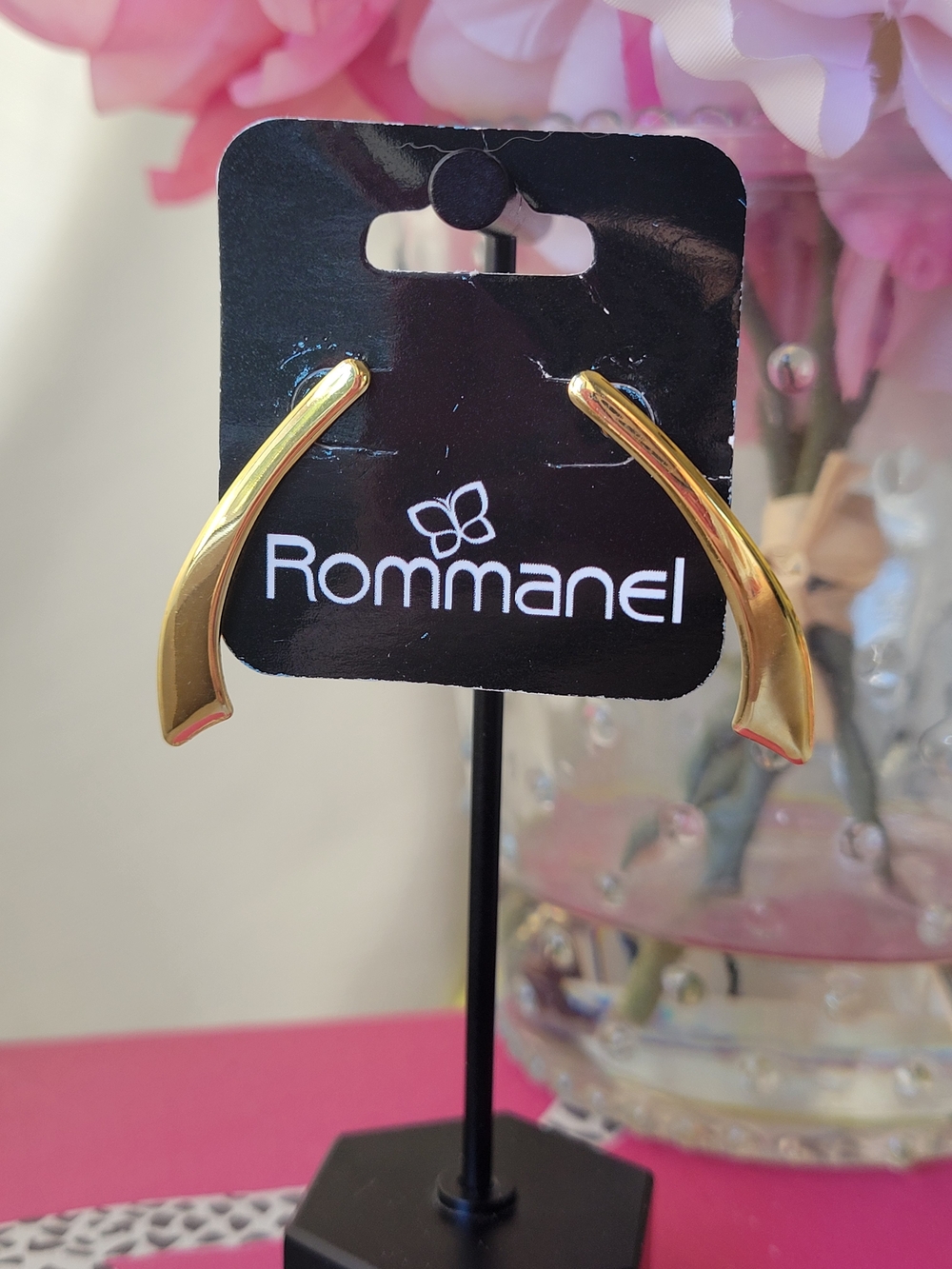 Rommanel Gold Bar Earrings